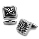 Cufflinks For Men TK1256 Stainless Steel Cufflink with Epoxy in Jet