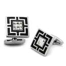Cufflinks TK1267 Stainless Steel Cufflink with Top Grade Crystal