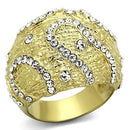 Thin Gold Ring TK1419 Gold - Stainless Steel Ring with Top Grade Crystal