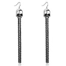 Wedding Earrings TK1480 Two-Tone Black Stainless Steel Earrings with Epoxy