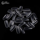 TKGOES 500 PCS Acrylic Oval Nail Tips False Nails Fullwell Clear Full Cover Fake Nail Art Tips French Nail Tips NEW