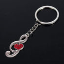 TOMTOSH 2016 Hot sale New key chain key ring silver plated musical note keychain for car metal music symbol key chains AExp