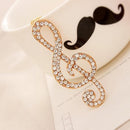 Tomtosh 2016 New Hot Women Chic rhinestone rhythm music note suspension sweater long chain necklace gold and silver color