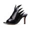 Top quality high heels summer shoes woman pumps sexy peep toe black white slip on mules women shoes