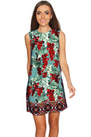 Toscana Adele Grape Print Shift Mini Dress - Women