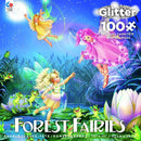 Ceaco Forest Fairies Glitter - Fairies with Dancing Frogs Jigsaw Puzzle - 100 Pieces