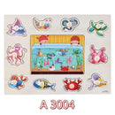 30cm Kid Early educational toys baby hand grasp wooden puzzle toy alphabet and digit learning education child wood jigsaw toy