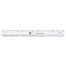 TRANSLUCENT 12IN PLASTIC RULER-Supplies-JadeMoghul Inc.
