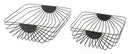 Trays Party Trays - 14" x 13.8" x 5.1" Black, Steel, Wired Trays - Set of 2 HomeRoots