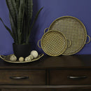 Trays Party Trays - 19.25" X 2.75" X 16.25" Brown Metal Decorative Trays HomeRoots