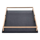 Trays Vanity Tray - 15.7" X 11.6" X 2" Black Square Table Tray HomeRoots