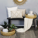 Trays Wooden Tray - 18.5" X 18.5" X 4" Natural Bamboo 8 Bamboo 1 Wood Rattan Trays HomeRoots