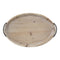 Trays Wooden Tray - 18" X 3.54" X 12.01" Natural Wood Metal Oval Tray HomeRoots