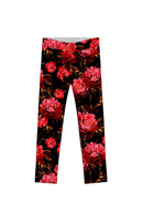 True Passion True Passion Lucy Black Floral Print Fancy Leggings - Girls Lucy Leggings