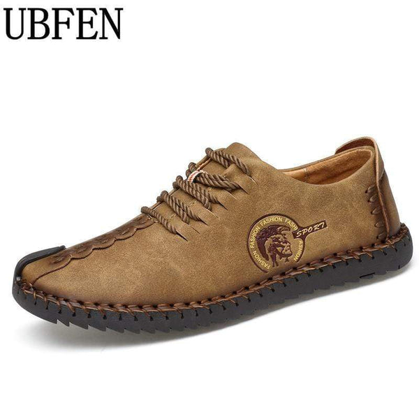 UBFEN 2017 Brand Fashion Comfortable Men Shoes Lace-up Solid Leather shoes For Men Male Casual Shoes huarache Hot Sale Black