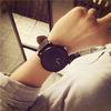 Unisex Fashion Watch - Lovers Couple Watch - Leather Quartz Wrist Watch-Black-JadeMoghul Inc.