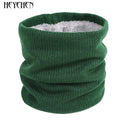 Unisex Knitted Warm Scarf Winter Autumn Ring Women Bandana Solid Scarf Fleece Men Headband Neck Scarf Shawl AExp