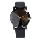 Unisex Watch - Quartz Stainless Steel Dial Leather Band WristWatch