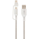 USB-A to USB-C(TM) Cable with Micro USB Adapter, 10ft (White)