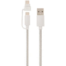 USB-A to USB-C(TM) Cable with Micro USB Adapter, 5ft (White)