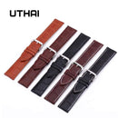 UTHAI Z08 Watch Band Genuine Leather Straps 10-24mm Watch Accessories High Quality Brown Colors Watchbands JadeMoghul Inc.