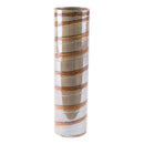 Vases Ceramic Vase - 3.9" X 3.9" X 14.6" Versatile Lined Ceramic Vase HomeRoots
