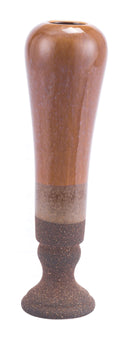 Vases Ceramic Vase - 5.1" x 5.1" x 17.9" Brown, Ceramic, Short Vase HomeRoots