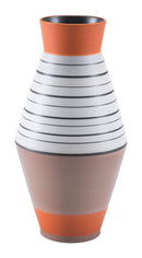 Vases Ceramic Vase - 7.5" x 7.5" x 14.6" Multicolor, Ceramic, Medium Vase HomeRoots