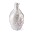 Vases Ceramic Vase - 8.3" X 8.3" X 13.4" Gray Bulb-Shaped Vase Bottle HomeRoots