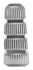 Vases Cheap Vases - 6.7" x 3.9" x 15.4" Matte Silver, Stoneware, Small Vase HomeRoots