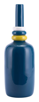 Vases Cheap Vases - 7.7" x 7.7" x 21.7" Teal, Dolomite, Small Vase HomeRoots