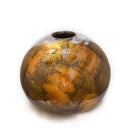 Vases Flower Vase - 10" X 10" X 8" Turquoise, Copper and Bronze Ceramic Table Vase HomeRoots