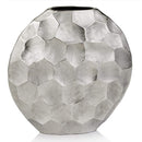 Vases Flower Vase Decor - 2" x 12" x 12" Rough Silver, Round - Vase HomeRoots