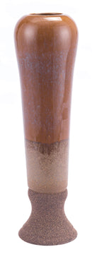 Vases Large Floor Vase - 6.3" x 6.3" x 21.7" Brown, Ceramic, Tall Vase HomeRoots