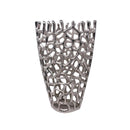 Vases Silver Vase - 7" X 7" X 13" Silver Aluminum Branch Twig Small Table Vase HomeRoots
