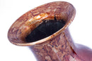 Vases Tall Floor Vases - 13" X 13" X 25" Brown, Red And Gray Ceramic Foiled & Lacquered Ceramic Vase HomeRoots
