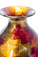 Vases Tall Floor Vases - 17'.5" X 17'.5" X 23'.5" Copper, Red And Gold Ceramic Foiled & Lacquered Ceramic Vase HomeRoots