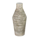 Vases White Vase - 7.09" X 7.09" X 16" White Grey Metal Table Vase HomeRoots