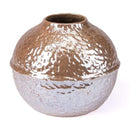 Vases Yellow Vase - 9.1" X 9.1" X 7.5" Small Pearl Yellow Textured Vase HomeRoots