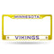 Cute License Plate Frames Vikings Colored Chrome Frame Secondary Yellow