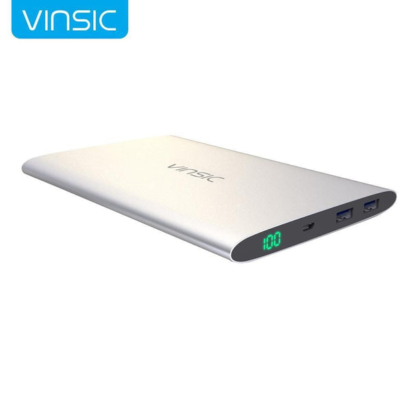 Vinsic Alien P2 20000mAh Power Bank 2.4A Dual USB LED Dispaly External Battery Charger for iPhone Samsung Xiaomi Macbook Tablets JadeMoghul Inc. 