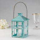 Vintage Blue Distressed Lantern - Large-Wedding General-JadeMoghul Inc.