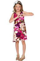 Vintage Charm Vintage Charm Sanibel Empire Cut Printed Floral Dress - Girls Sanibel Empire Waist Dress