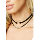 Vintage Retro Black Velvet Choker Necklace AExp