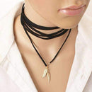 Vintage Retro Black Velvet Choker Necklace AExp