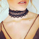 Vintage Retro Black Velvet Choker Necklace AExp