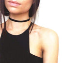 Vintage Retro Black Velvet Choker Necklace AExp
