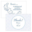 Vintage Romance Escort Card Periwinkle (Pack of 1)-Wedding Favor Stationery-Periwinkle-JadeMoghul Inc.