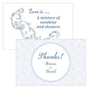 Vintage Romance Escort Card Periwinkle (Pack of 1)-Wedding Favor Stationery-Periwinkle-JadeMoghul Inc.