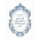 Vintage Romance "Just Married" Directional Poster Periwinkle (Pack of 1)-Wedding Signs-Periwinkle-JadeMoghul Inc.